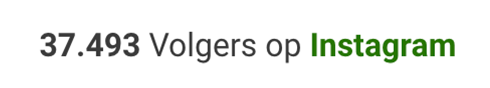 VOLGERS OP INSTAGRAM